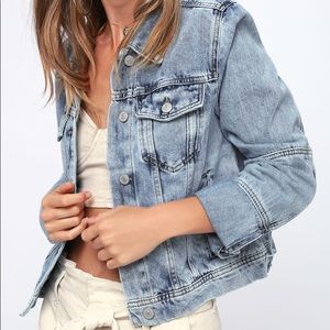 Free People Rumors Denim Jacket - Indigo (M)